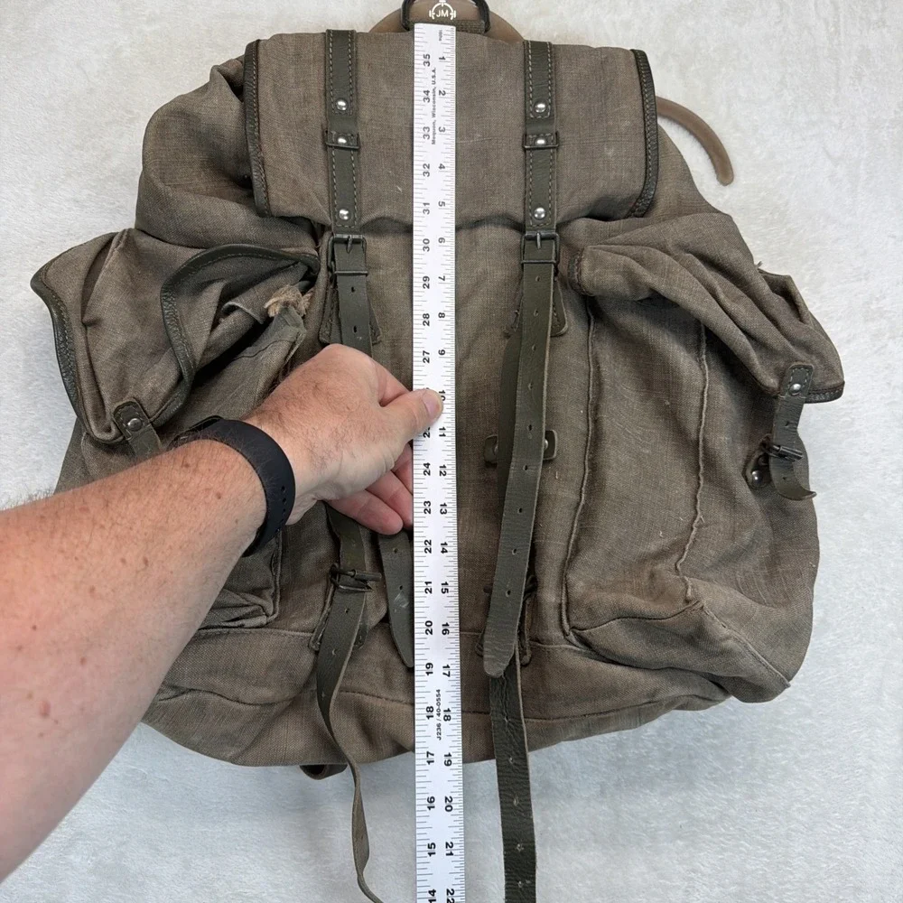 Vintage Lafuma Canvas External Frame Backpack Rucksack Made in France Hiking